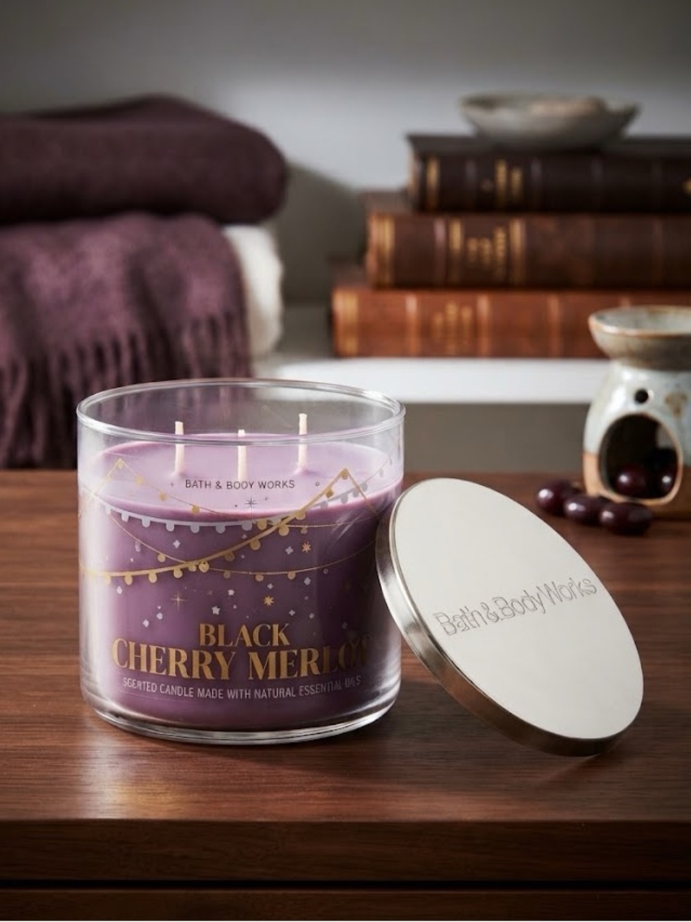 Bath & Body Works Black Cherry Merlot 3-Wick Candle